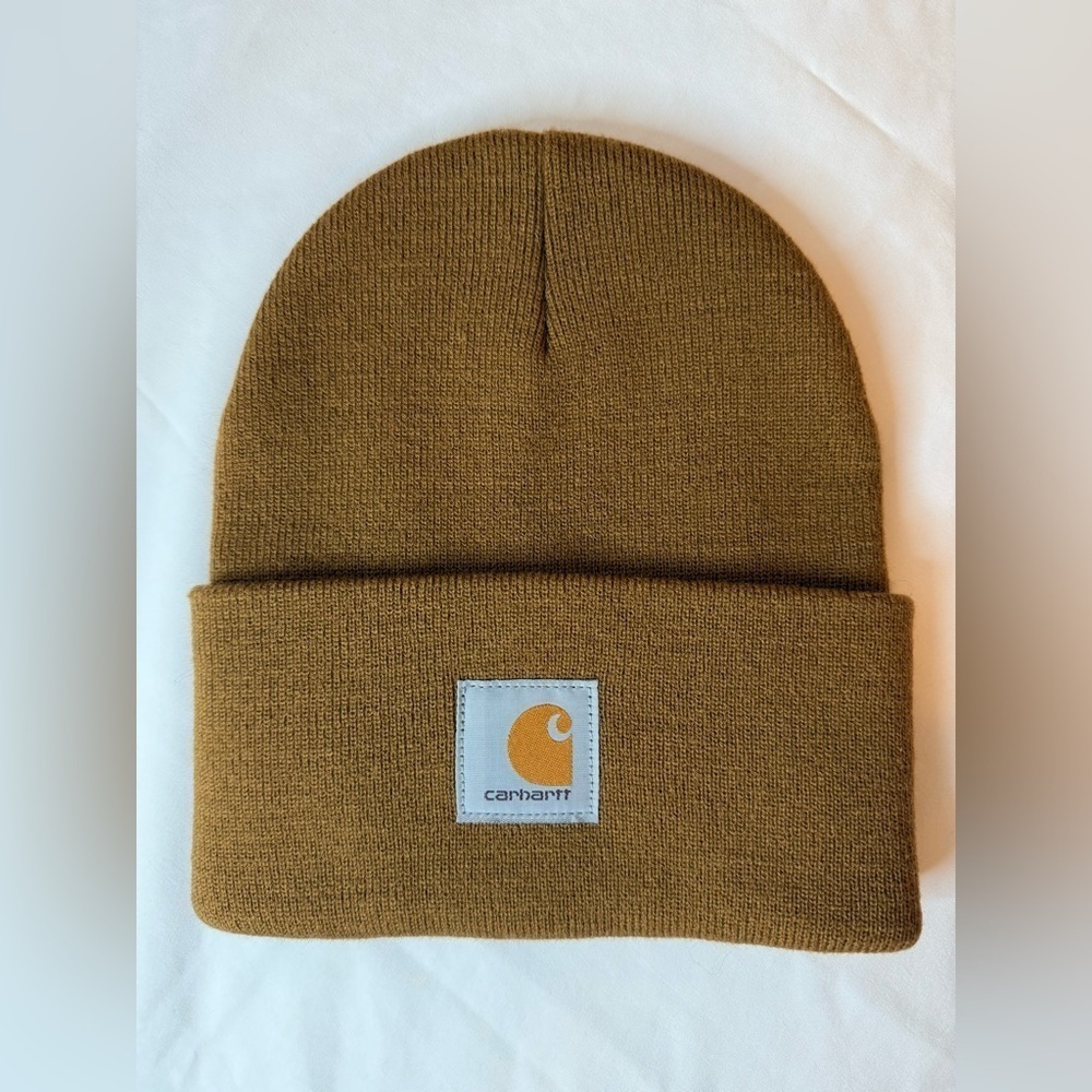 Carhartt Mens Knit Cuffed Beanie, Brown, One Size